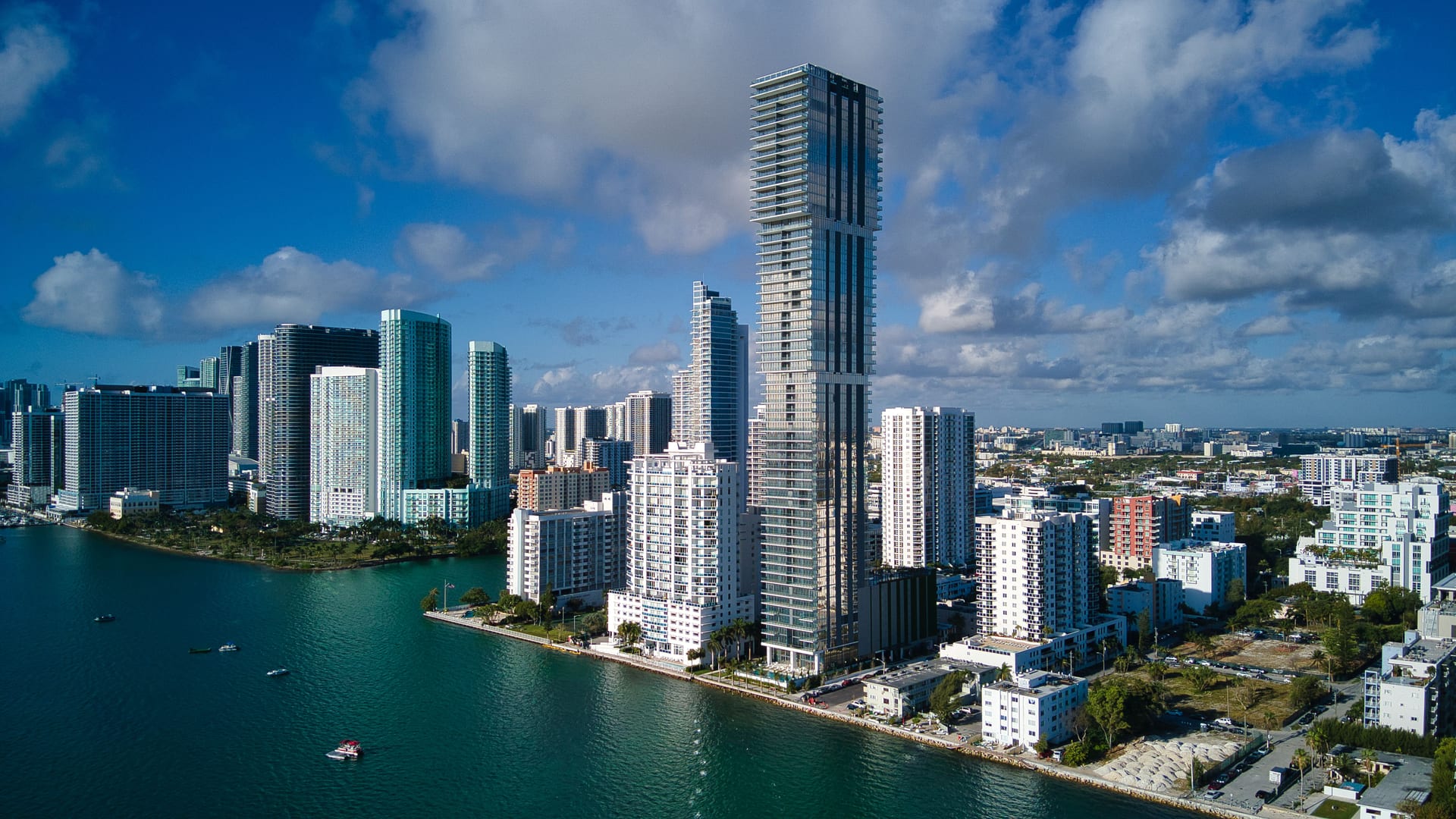 Miami, Florida skyline, an area served by Best Florida Roofing