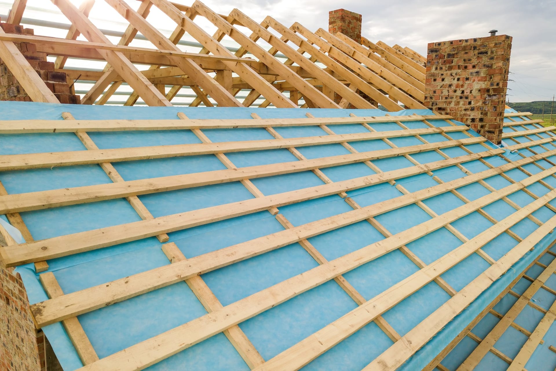 Aerial view of a new roof frame in Florida by Best Florida Roofing
